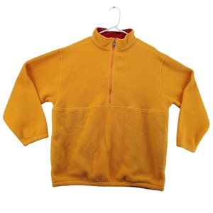 Lands End Sweater Men's Long Sleeve 1/4 Zip Polartec Pullover Yellow Extra Large